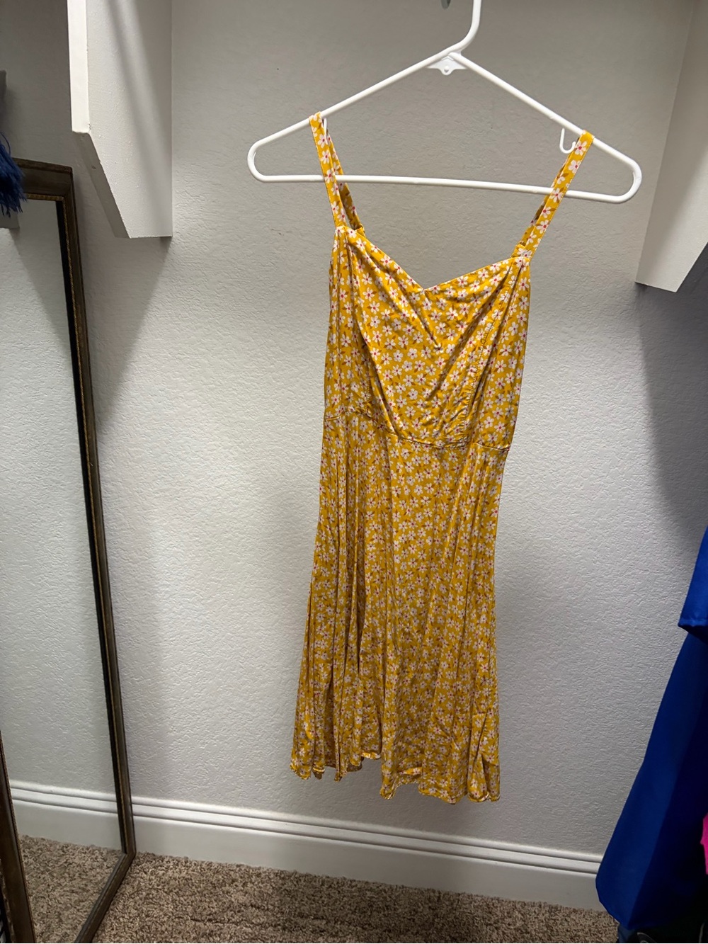 Old Navy Yellow Floral Spaghetti-Strap Summer Dress